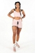 l Short Cintura Alta com Cardaço Fake + Cropped Rose Alça Dupla Conjunto Fitness | REF: CCA7