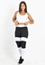 Calça Legging Preto e Branco Com Tela Cropped Branco Com Detalhe em Tela Conjunto | REF: LX207 na internet