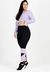 Cropped Em Tela + Calça Legging Com Detalhe Lilás Conjunto Metamorfose | REF: MTF26 - comprar online