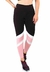 Calça com Detalhes Branco e Rosê Legging Fitness Preto | REF: LC49 - comprar online