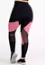 Calça Legging Cintura Alta Assimétrica com Detalhe em Rose Detalhe em Tulê e Tela Preto REF: LX122 - comprar online