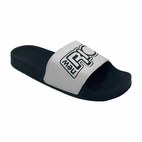 NEW RIO OJOTA NEGRA BLANCO - LOGO BLANCO