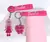 KIT DE CHAVEIRO DA BARBIE EMBORACHADO ROSA CLARO