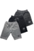 Kit 3 Bermudas Short Infantil Masculino Moletom Moletinho Menino 02 a 12 anos