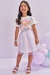 CONJUNTO DE BLUSA EM MEIA MALHA E SAIA EM TULE SUBLIMADO - comprar online