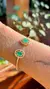 Bracelete Dois Ovais de Cristal Esmeralda e Zircônias Brancas na internet