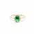 ANEL OVAL DE CRISTAL ESMERALDA E ZIRCÔNIAS BRANCAS - loja online