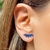 BRINCO EARCUFF NAVETES DE CRISTAL SAFIRA - comprar online