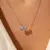 COLAR CRISTAL LONDON BLUE ZIRCONIA BRANCA SOL DUPLO