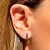 BRINCO ARGOLA 18MM TODA CRAVEJADA DE ZIRCÔNIAS NEGRAS