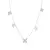 COLAR 4 FLORES CRAVEJADOS DE ZIRCÔNIAS BRANCAS 45CM - Mar Doce Semijoias