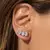 BRINCO EARCUFF OVAIS E GOTA DE ZIRCÔNIAS BRANCAS