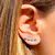 BRINCO EARCUFF PONTINHOS CRAVEJADO COM ZIRCÔNIAS BRANCAS
