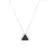 CONJUNTO BRINCO E COLAR TRIÂNGULO DE ZIRCÔNIAS NEGRAS E ZIRCÔNIAS BRANCAS 48CM - Mar Doce Semijoias