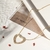 CONJUNTO DE BRINCO E COLAR CORAÇÃO VAZADO COM ZIRCÔNIAS CHAMPAGNE 50CM - loja online