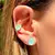 KIT DE BRINCOS E PIERCING DE GOTAS COM FUSION ESMERALDA COLOMBIANA, FUSION TURMALINA LIGHT E ZIRCÔNIAS BRANCAS