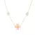 COLAR CLOVER COM CRISTAL PODANGE E ZIRCÔNIAS BRANCAS 45CM na internet