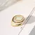 ANEL OVAL DE FUSION TURMALINA LIGHT - BANHO DE OURO 18K - Mar Doce Semijoias