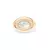 ANEL OVAL DE FUSION TURMALINA LIGHT - BANHO DE OURO 18K - loja online