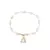 Imagem do PULSEIRA NOSSA SENHORA APARECIDA COM PÉROLAS COREANAS E ZIRCÔNIAS BRANCAS 20CM