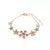 PULSEIRA FLORAL DE CRISTAL TOPÁZIO AZUL, CRISTAL AMETISTA, CRISTAL TURMALINA ROSA E ZIRCÔNIAS COLORIDAS 20CM na internet