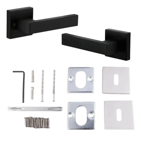Picaporte Bari Negro doble balancin acero - Yale - comprar online