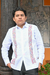 Imagen de GUAYABERA DE LINO ITALIANO EN COLOR BLANCO, CON BROCADOS EN TELAR DE CINTURA DE SAN ANDRES LARRAINZAR, CHIAPAS, MEXICO.