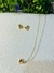 Conjunto Coração Organico Liso no Dourado na internet