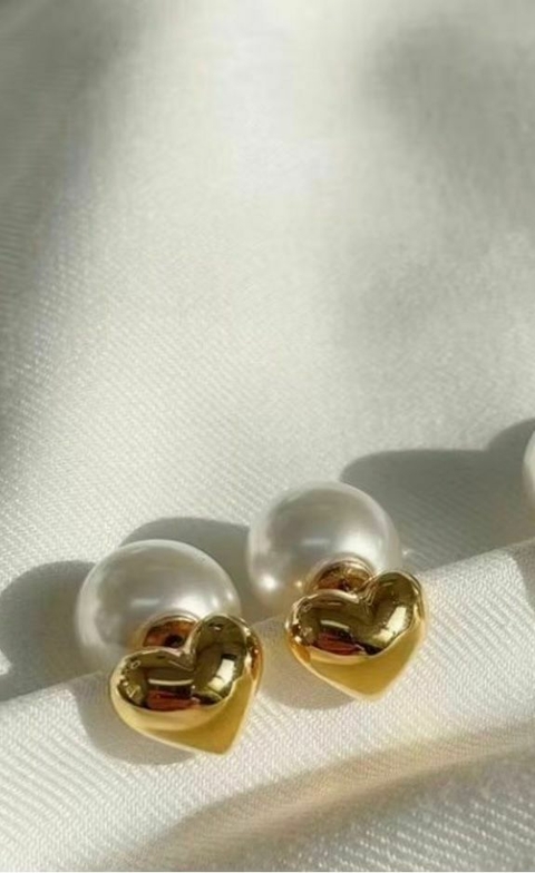 Brinco Coração Pérola