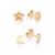 Kit brino lua e estrela banhado a ouro 18k - comprar online