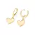 Brinco argola coração banhado a ouro 18k - comprar online