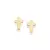 BRINCO CRUZ BANHADO A OURO 18K