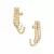 BRINCO MEIA ARGOLA BANHADO A OURO 18K