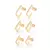 KIT BRINCO ARGOLA RETANGULAR BANHADO A OURO 18K COM ZIRCÔNIAS - comprar online
