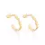 BRINCO MEIA ARGOLA COM BORBOLETAS BANHADO A OURO 18K