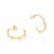 BRINCO MEIA ARGOLA COM BORBOLETAS BANHADO A OURO 18K - comprar online