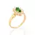 ANEL FORMATURA BANHADO A OURO 18K COM ZIRCÔNIAS E CRISTAL - comprar online