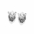Brinco mufasa 3D prata 925