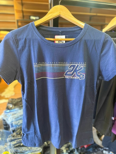 Camiseta feminina azul marinho 2K - comprar online