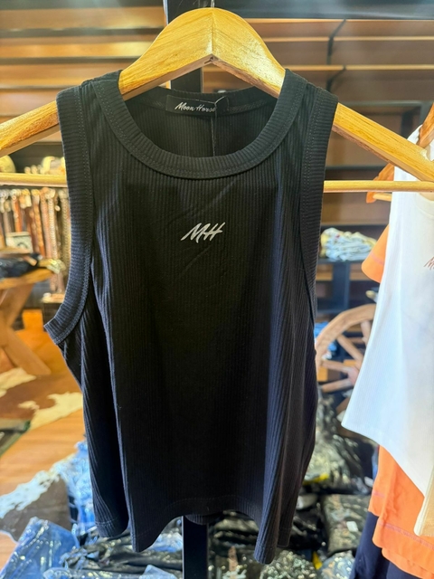 Regata canelada preta Moon Horse - comprar online