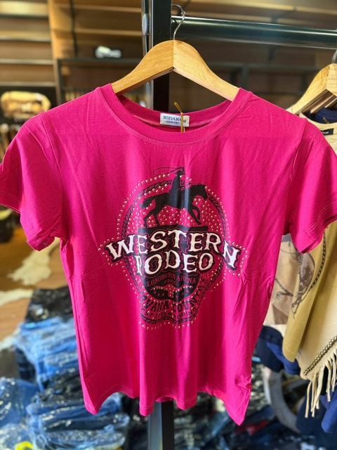 T shirt pink Nirvana com strass - comprar online