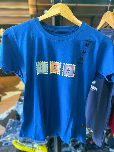 T shirt azul royal Texas Farm - comprar online