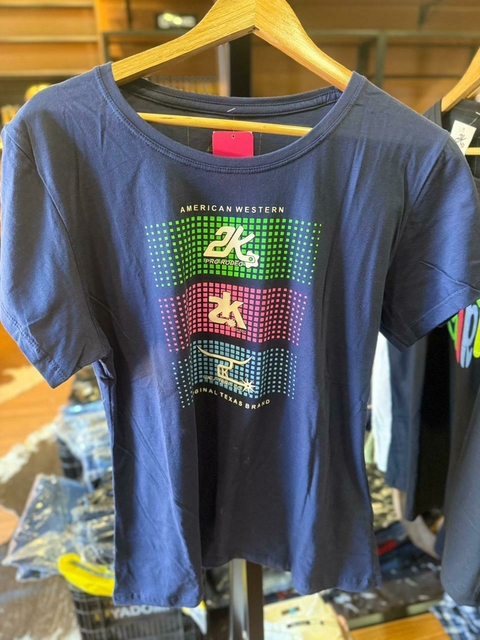 Camiseta feminina 2K azul marinho - comprar online
