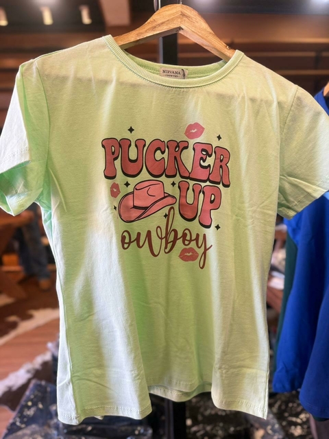 Camiseta feminina Nirvana verde - comprar online