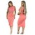 Conjunto Feminino Rosa Saia MIDI + Top Listrado - loja online