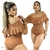 Body Feminino Malha Ribana Caramelo Ciganinha Ombro a ombro - comprar online