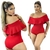 Body Feminino Malha Ribana Vermelho Ciganinha Ombro a ombro - comprar online