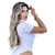 Body Feminino Malha Ribana Branco Princesinha com Laço na internet
