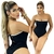 Body Feminino Malha Ribana Preto Tomara que Caia - comprar online