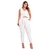Conjunto de Alfaiataria Branco Cropped com Botão e Calça - comprar online